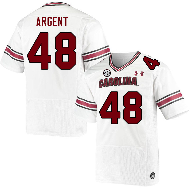 Men #48 Peyton Argent South Carolina Gamecocks 2023 College Football Jerseys Stitched-White